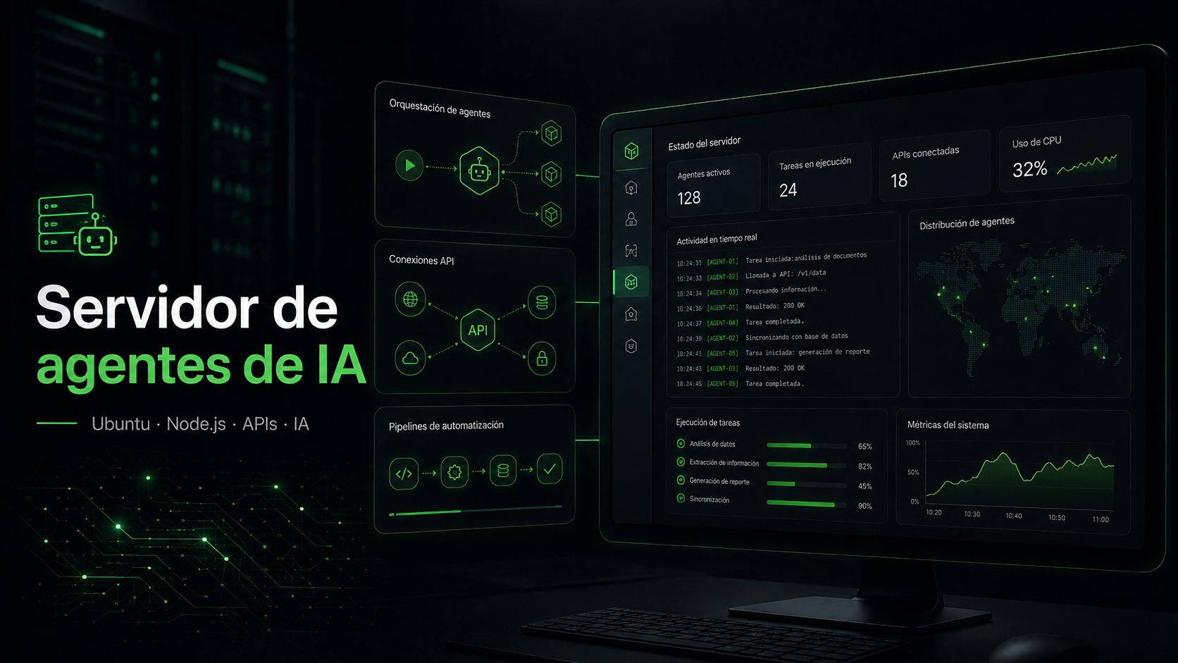 Vista del proyecto Servidor de Agentes de IA
